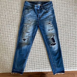 American Eagle ripped skinny jeans